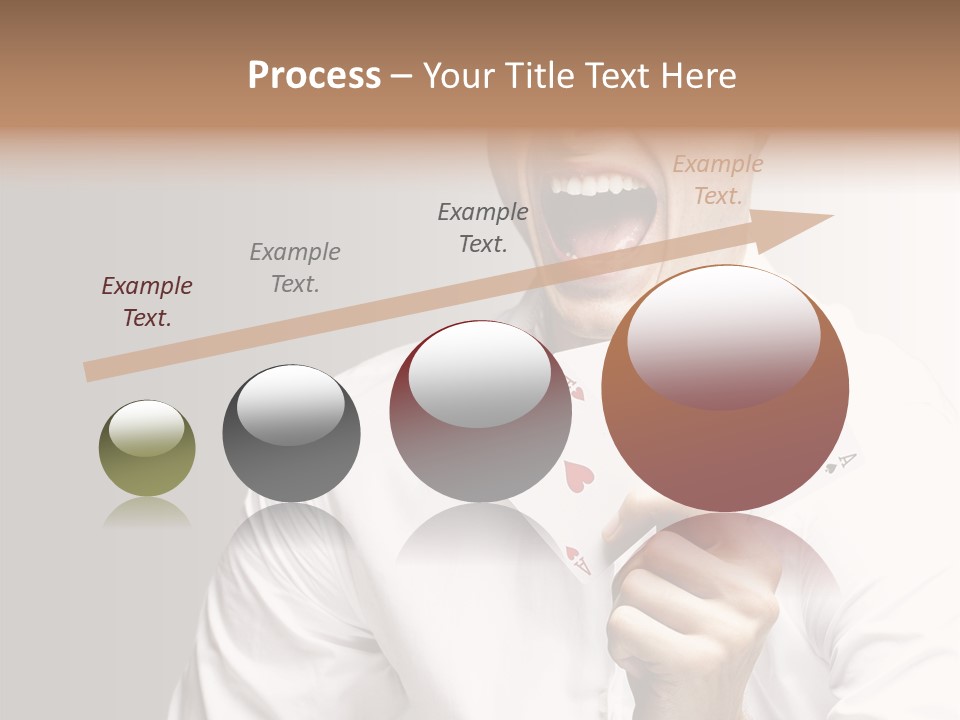 Grey Person Gamble PowerPoint Template