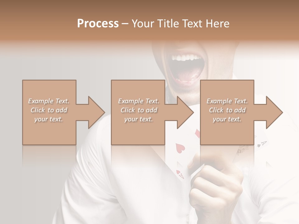 Grey Person Gamble PowerPoint Template
