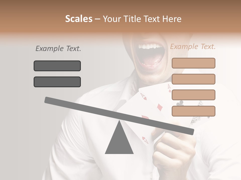 Grey Person Gamble PowerPoint Template