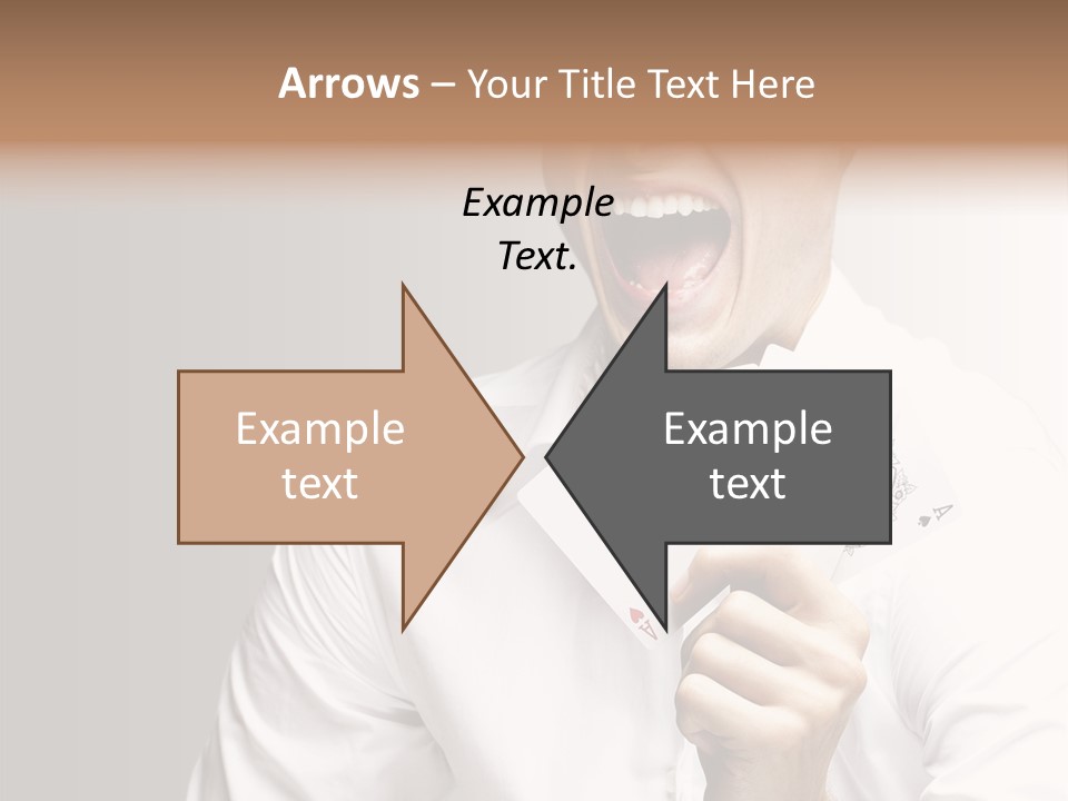 Grey Person Gamble PowerPoint Template