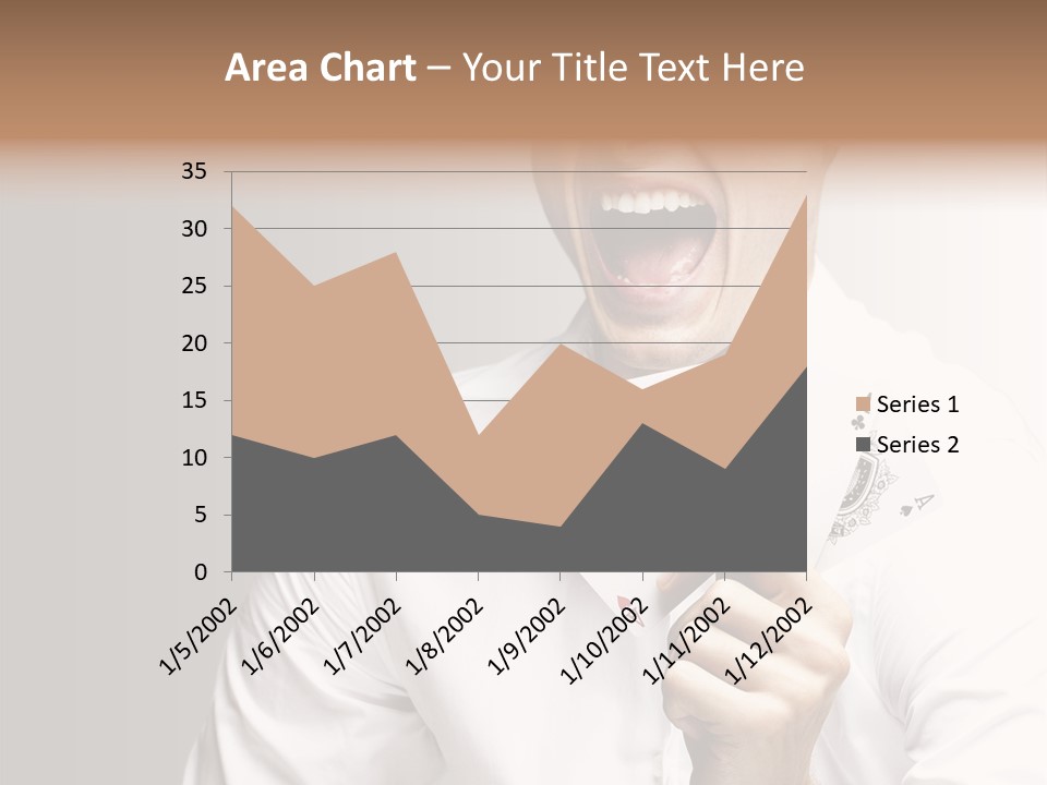 Grey Person Gamble PowerPoint Template