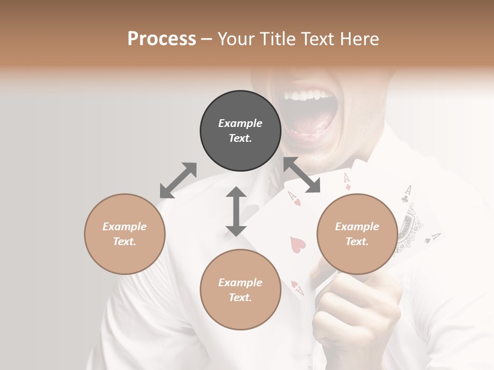 Grey Person Gamble PowerPoint Template