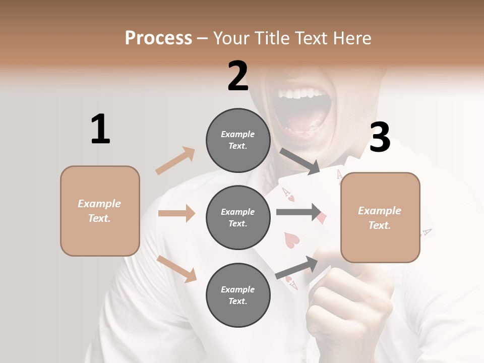Grey Person Gamble PowerPoint Template