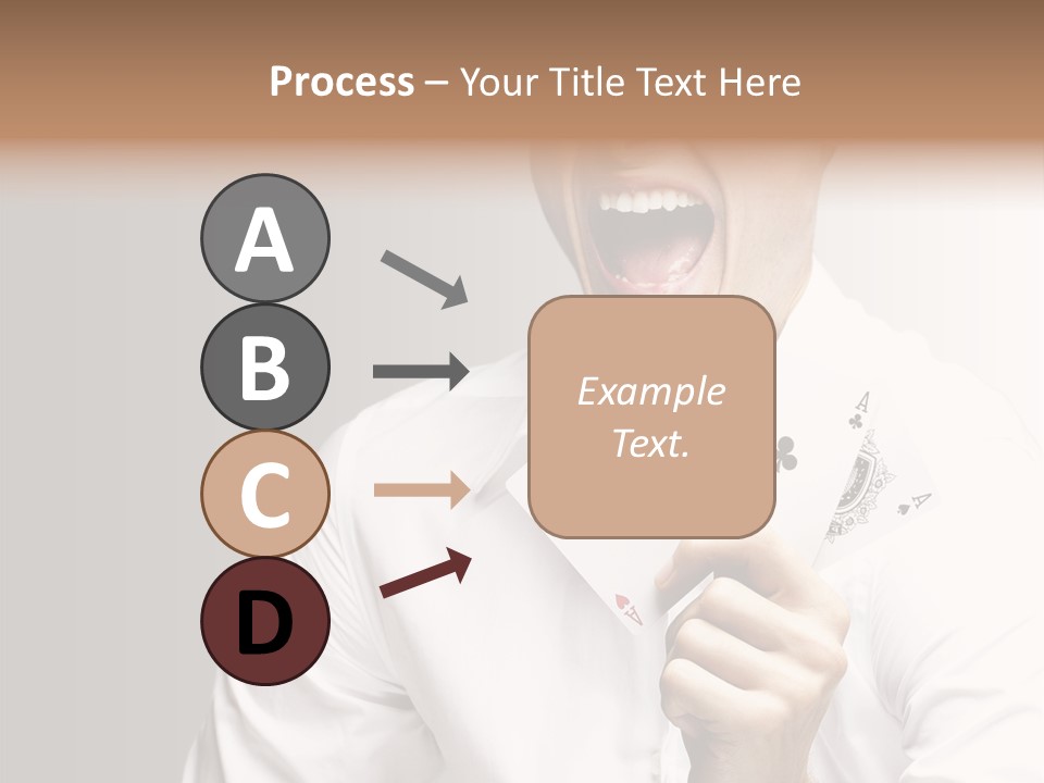 Grey Person Gamble PowerPoint Template