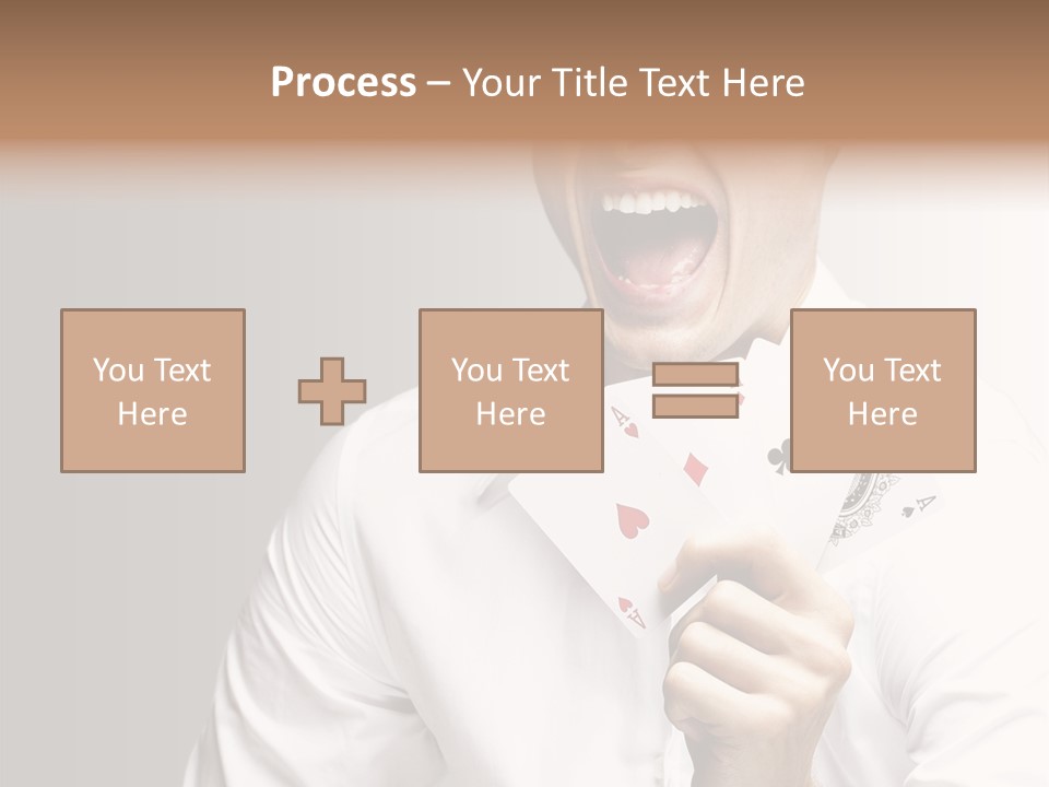 Grey Person Gamble PowerPoint Template