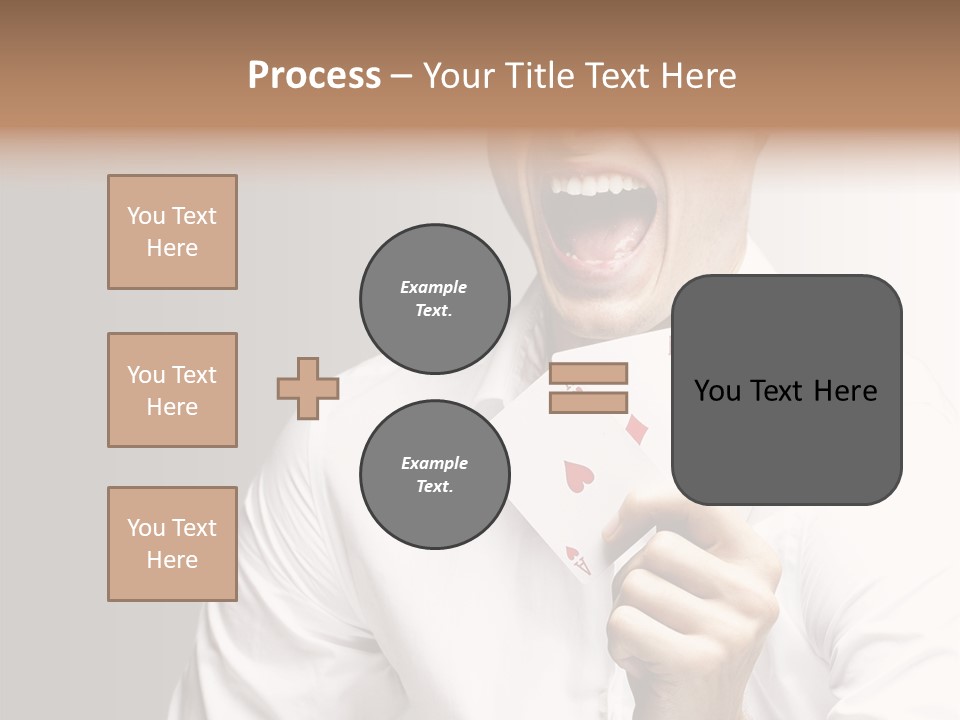 Grey Person Gamble PowerPoint Template