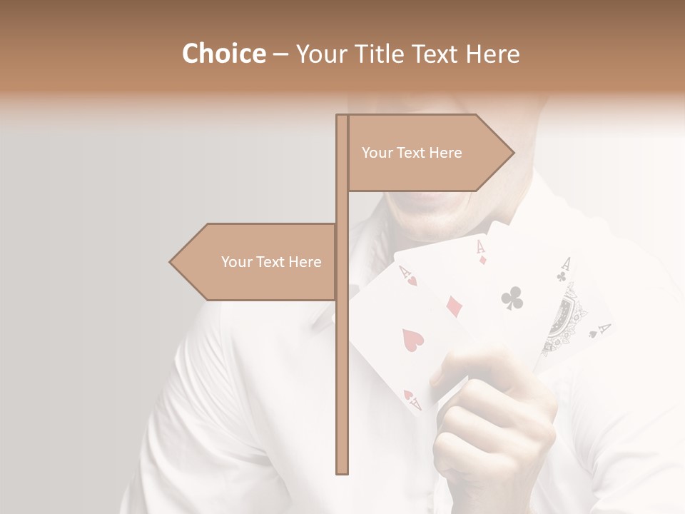 Grey Person Gamble PowerPoint Template