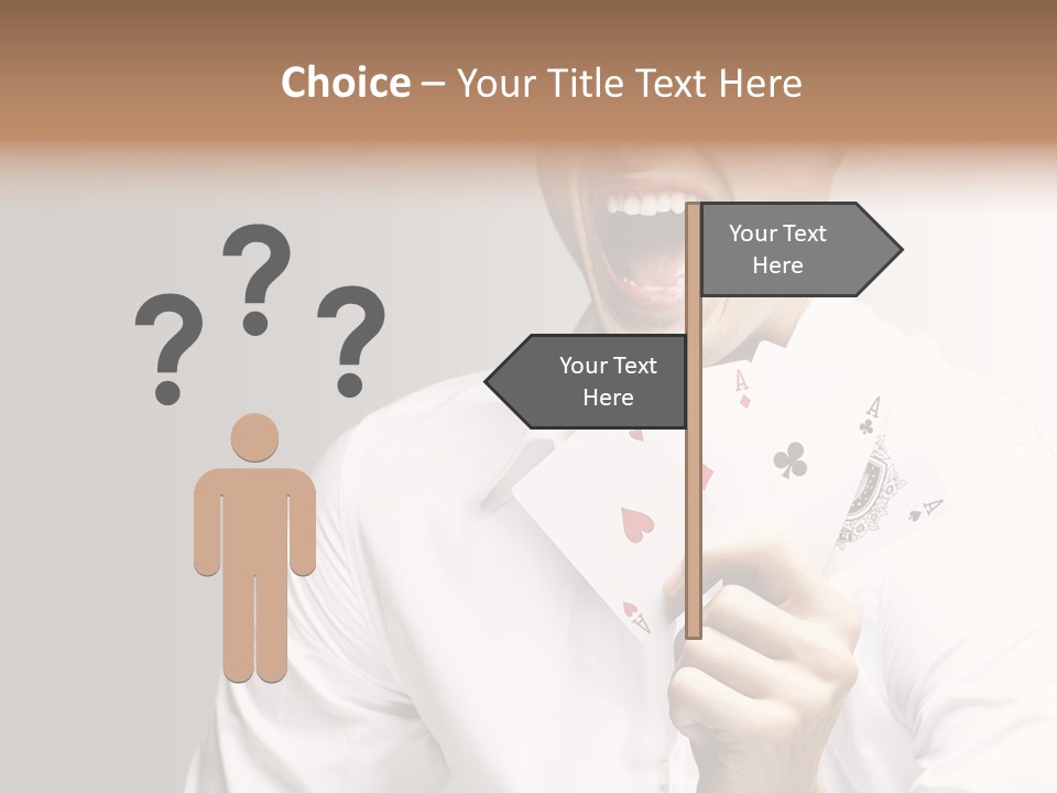 Grey Person Gamble PowerPoint Template