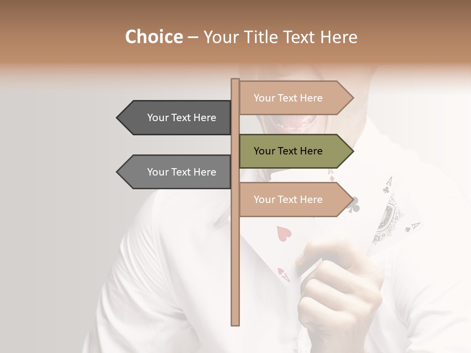 Grey Person Gamble PowerPoint Template