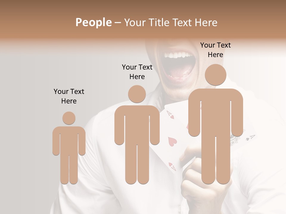 Grey Person Gamble PowerPoint Template