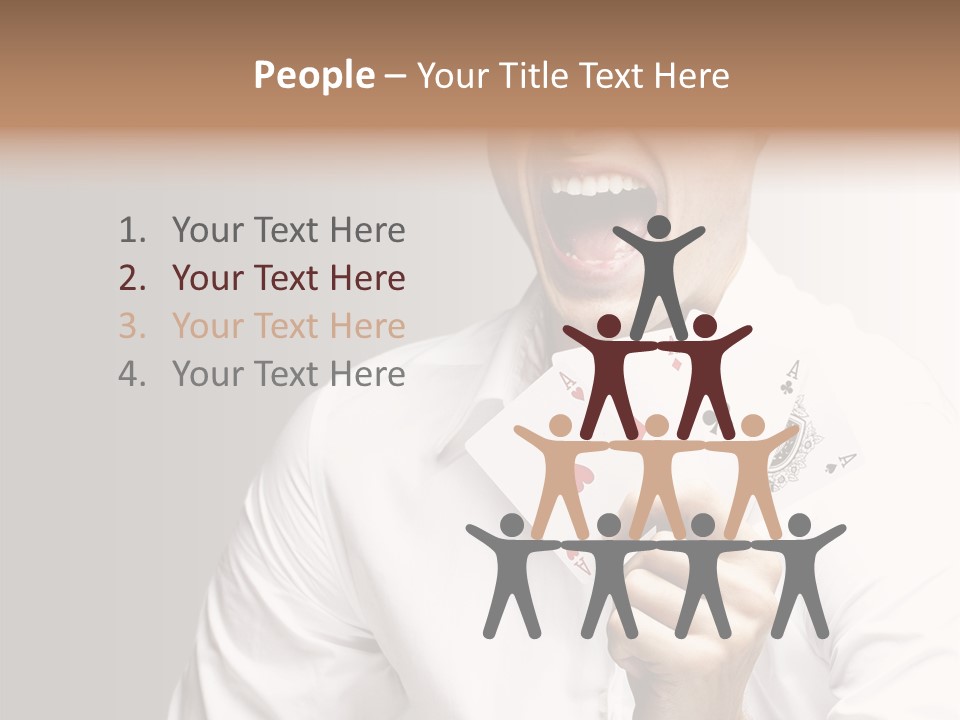 Grey Person Gamble PowerPoint Template