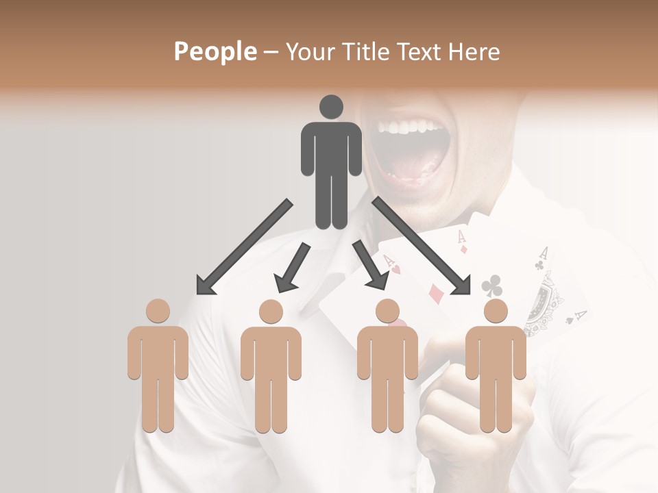 Grey Person Gamble PowerPoint Template