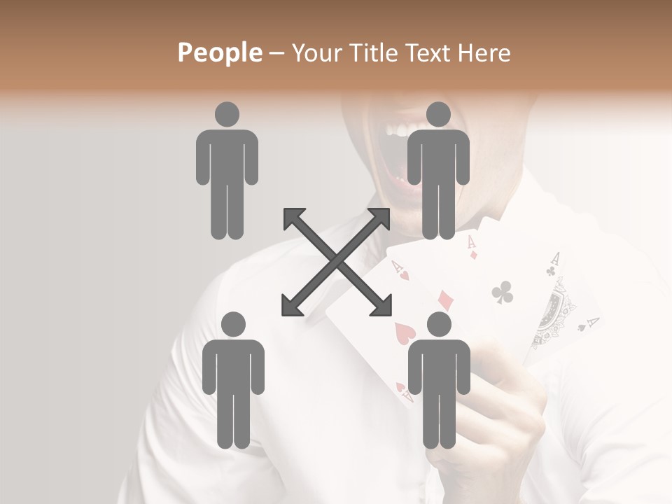 Grey Person Gamble PowerPoint Template