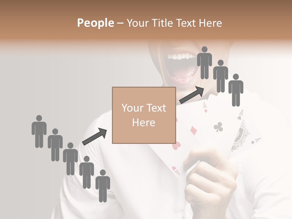 Grey Person Gamble PowerPoint Template
