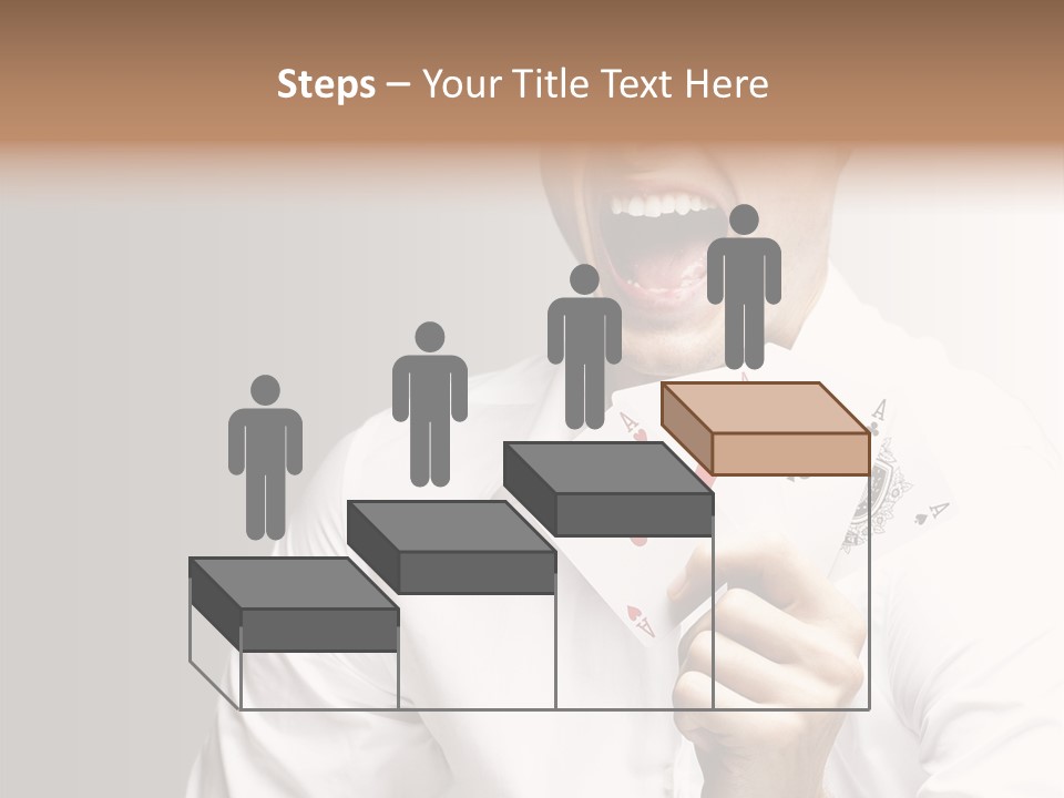 Grey Person Gamble PowerPoint Template