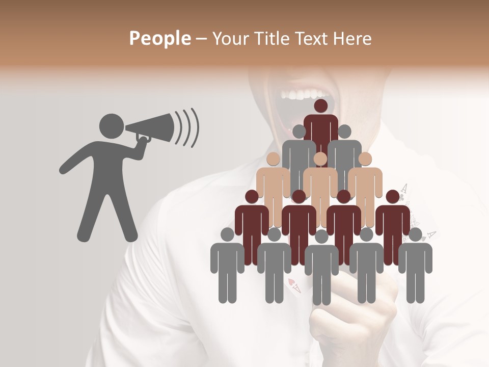 Grey Person Gamble PowerPoint Template