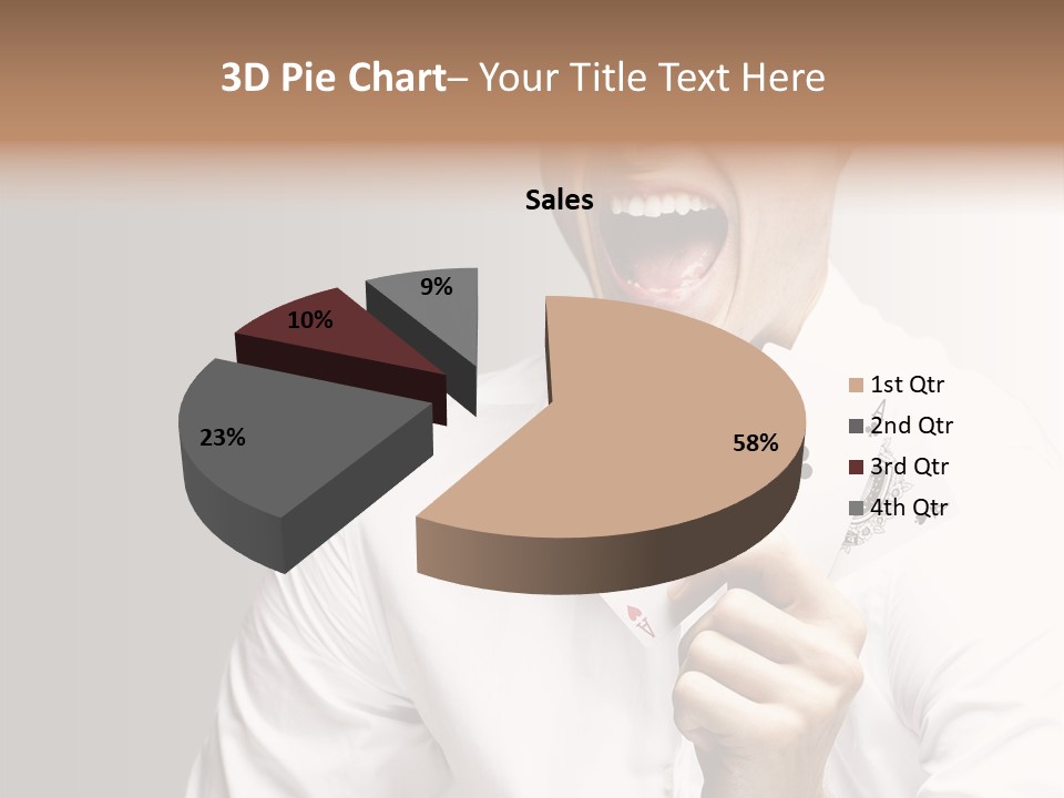 Grey Person Gamble PowerPoint Template