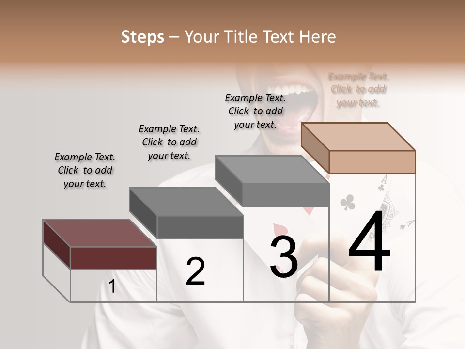 Grey Person Gamble PowerPoint Template