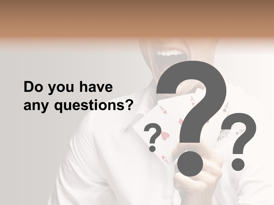 Grey Person Gamble PowerPoint Template