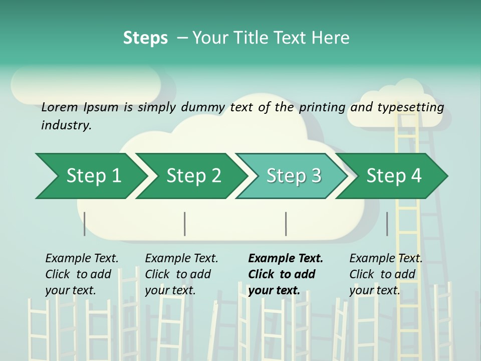 Stairs Shape Climb PowerPoint Template