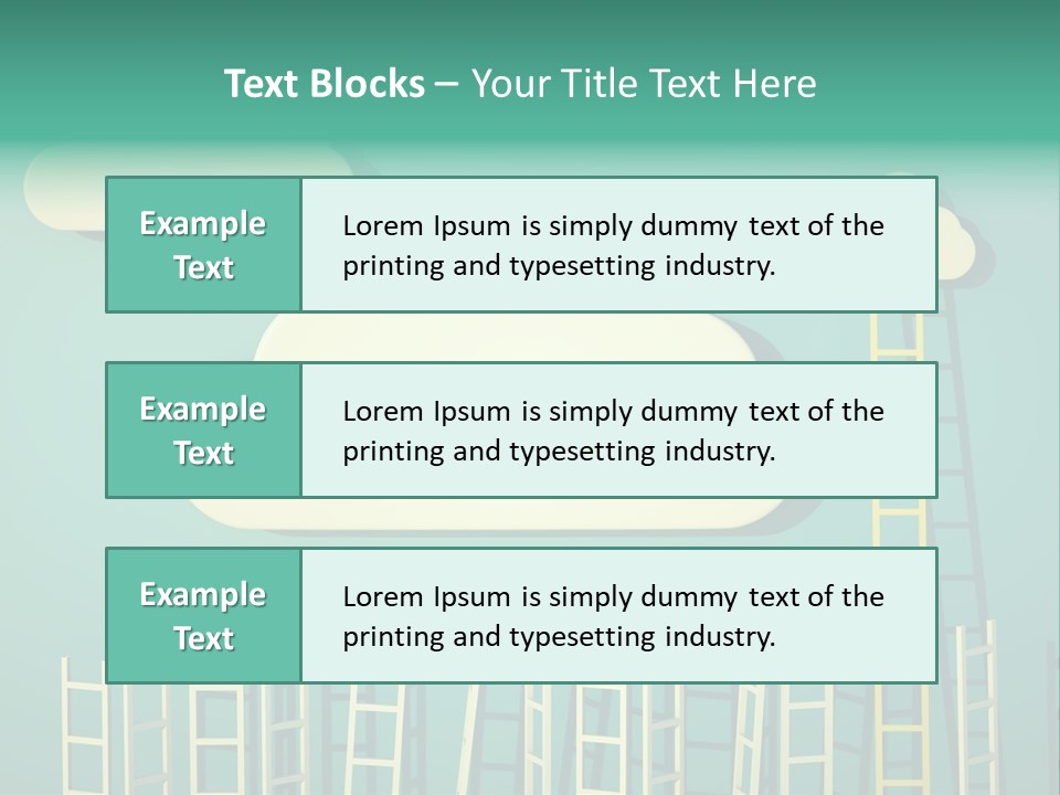 Stairs Shape Climb PowerPoint Template