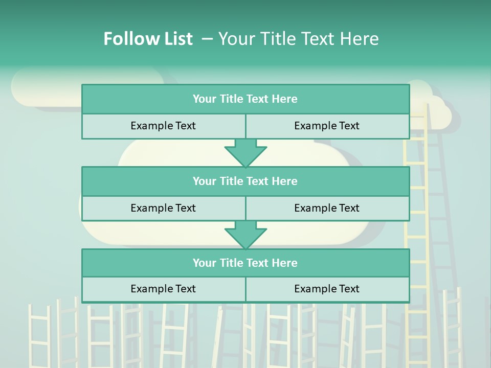 Stairs Shape Climb PowerPoint Template