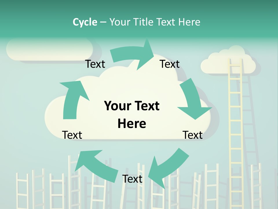 Stairs Shape Climb PowerPoint Template