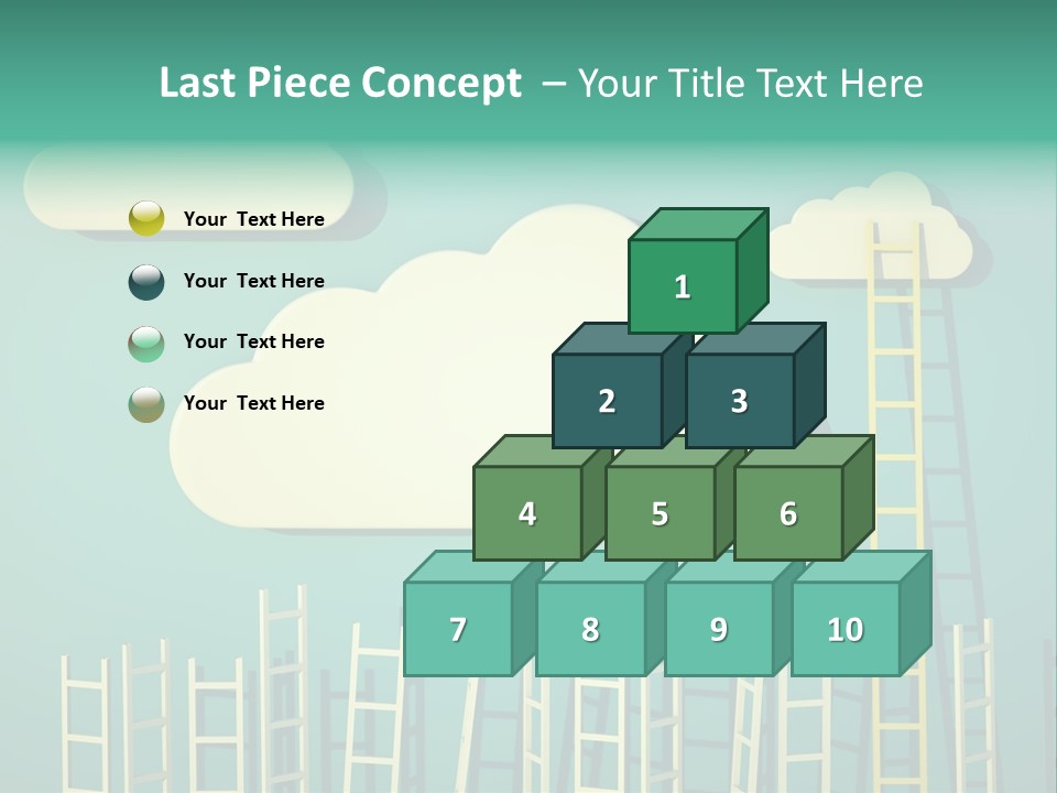 Stairs Shape Climb PowerPoint Template