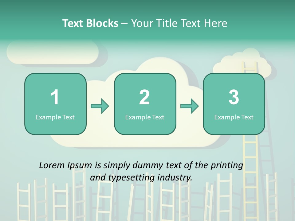 Stairs Shape Climb PowerPoint Template