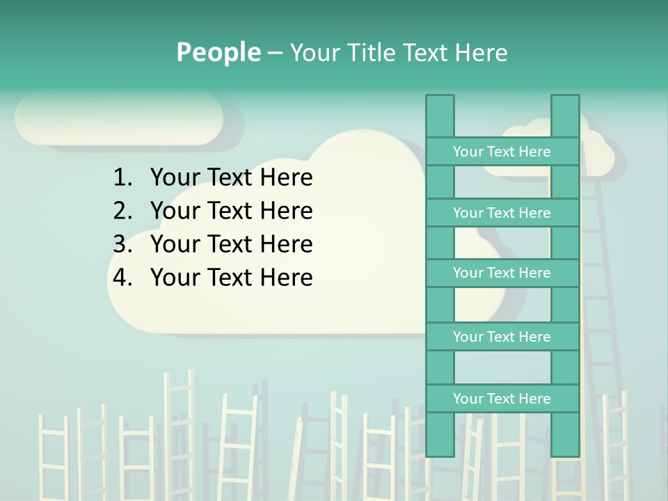 Stairs Shape Climb PowerPoint Template
