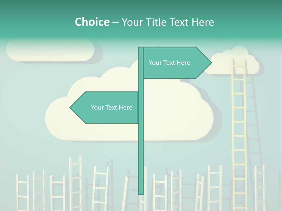Stairs Shape Climb PowerPoint Template