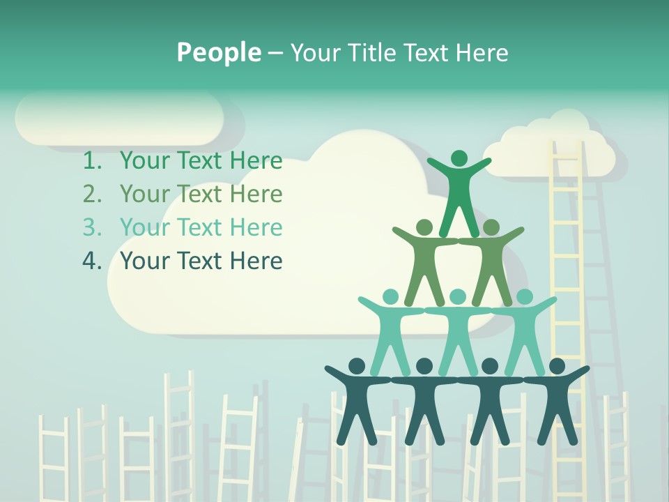 Stairs Shape Climb PowerPoint Template