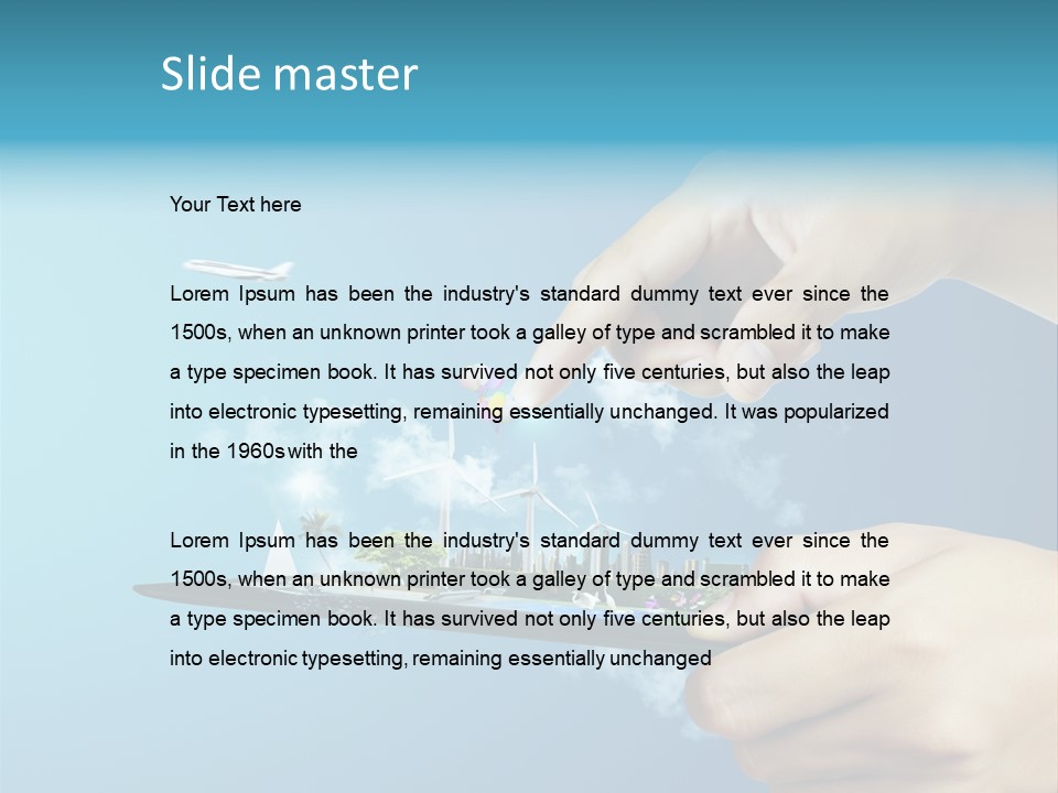 Screen Field Cloud PowerPoint Template