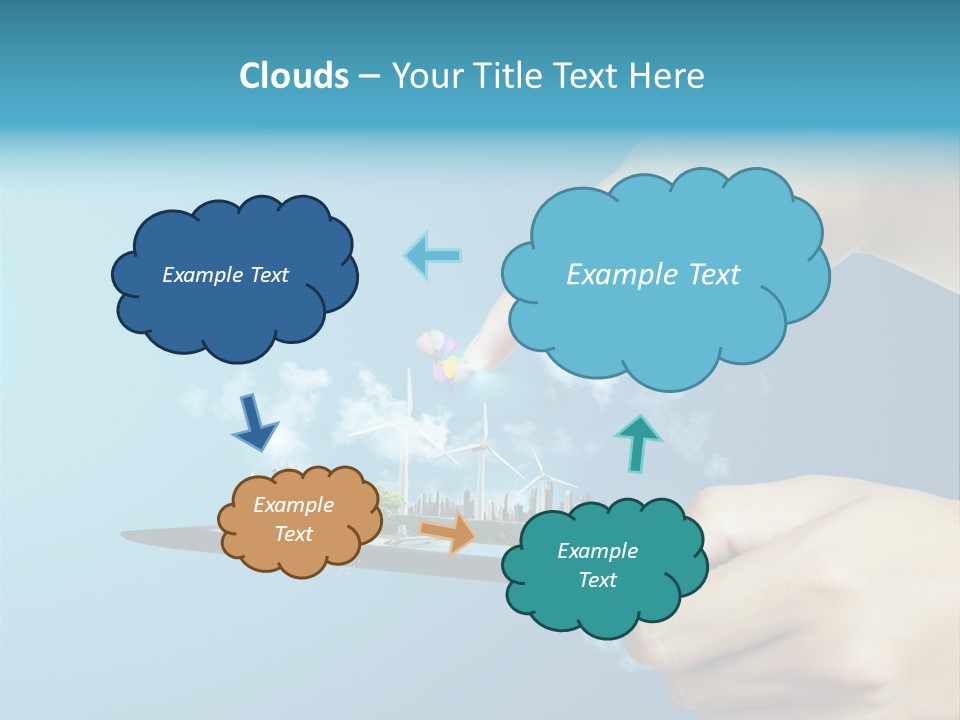 Screen Field Cloud PowerPoint Template