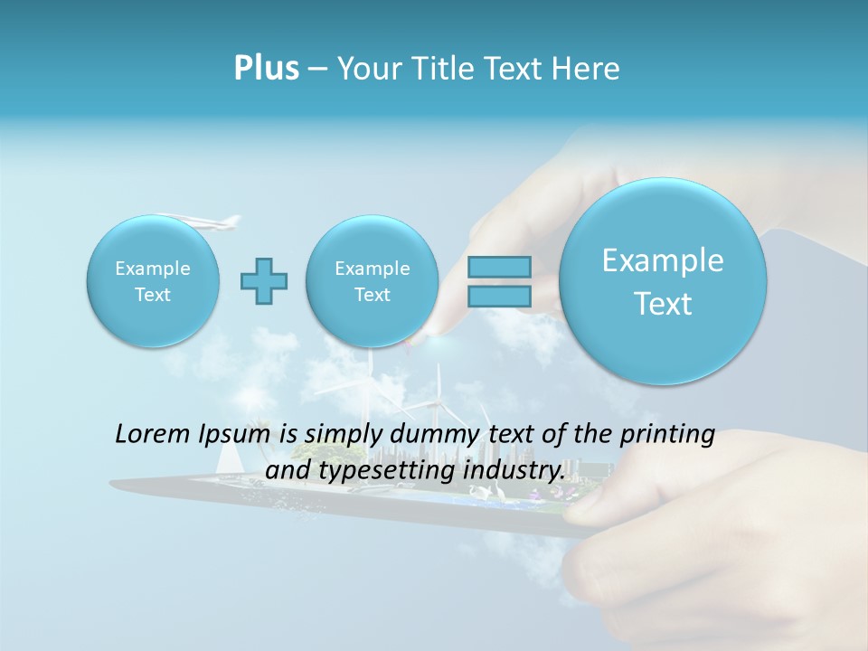 Screen Field Cloud PowerPoint Template