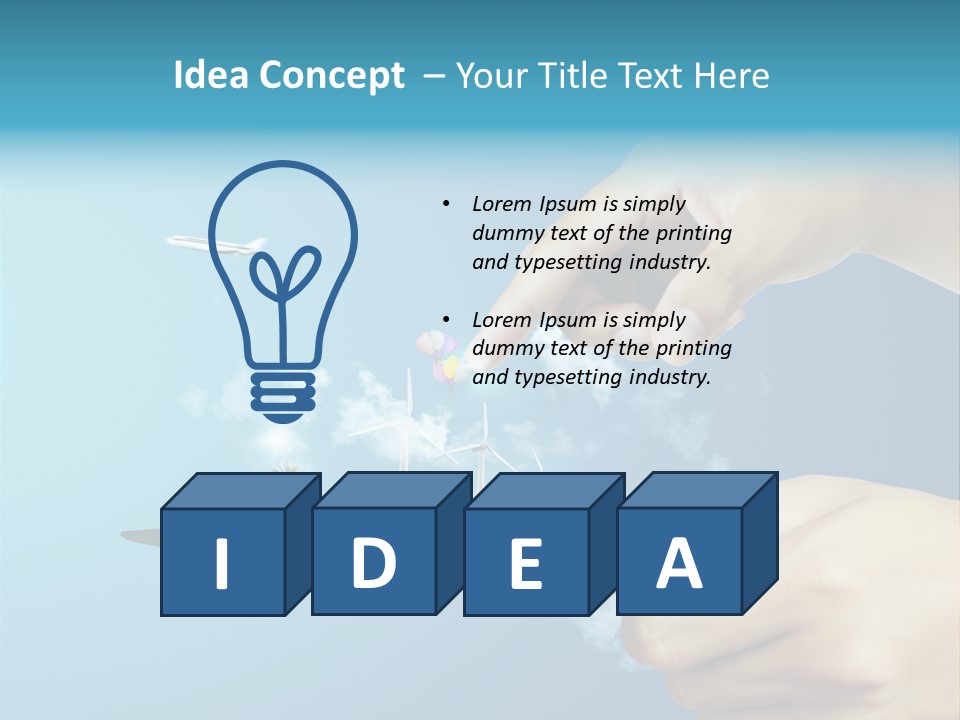 Screen Field Cloud PowerPoint Template