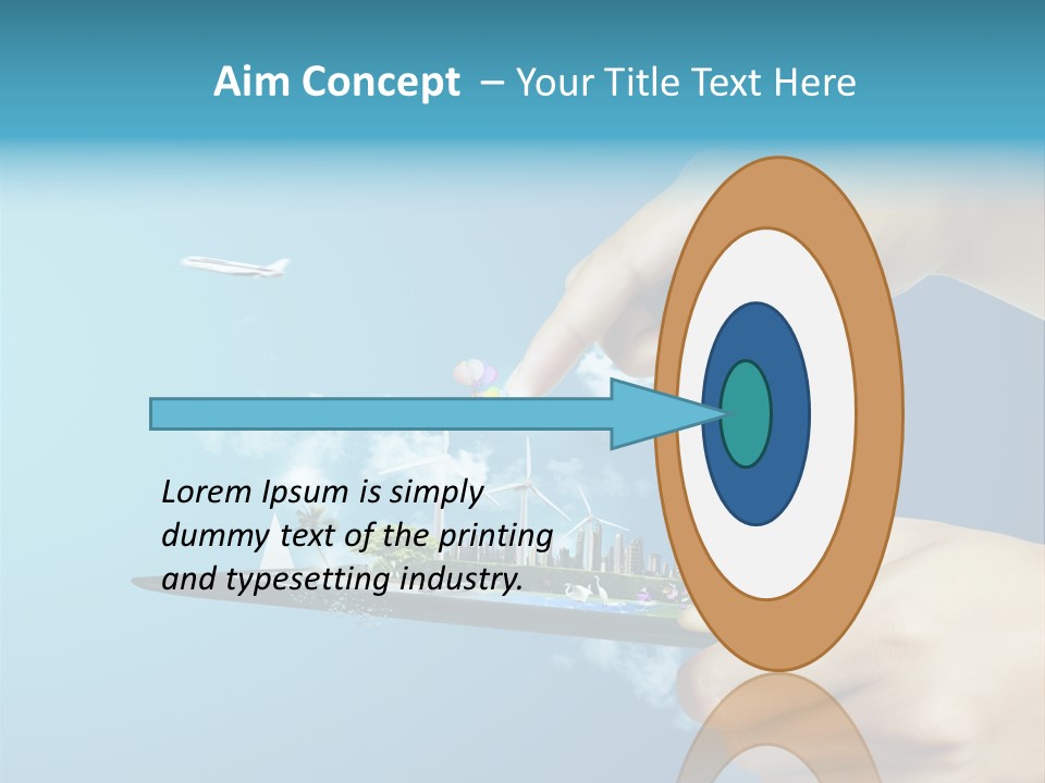 Screen Field Cloud PowerPoint Template