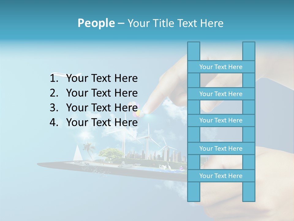 Screen Field Cloud PowerPoint Template