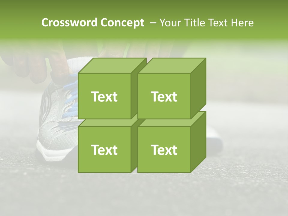 Marathon Human Finger Lace PowerPoint Template