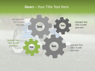 Marathon Human Finger Lace PowerPoint Template