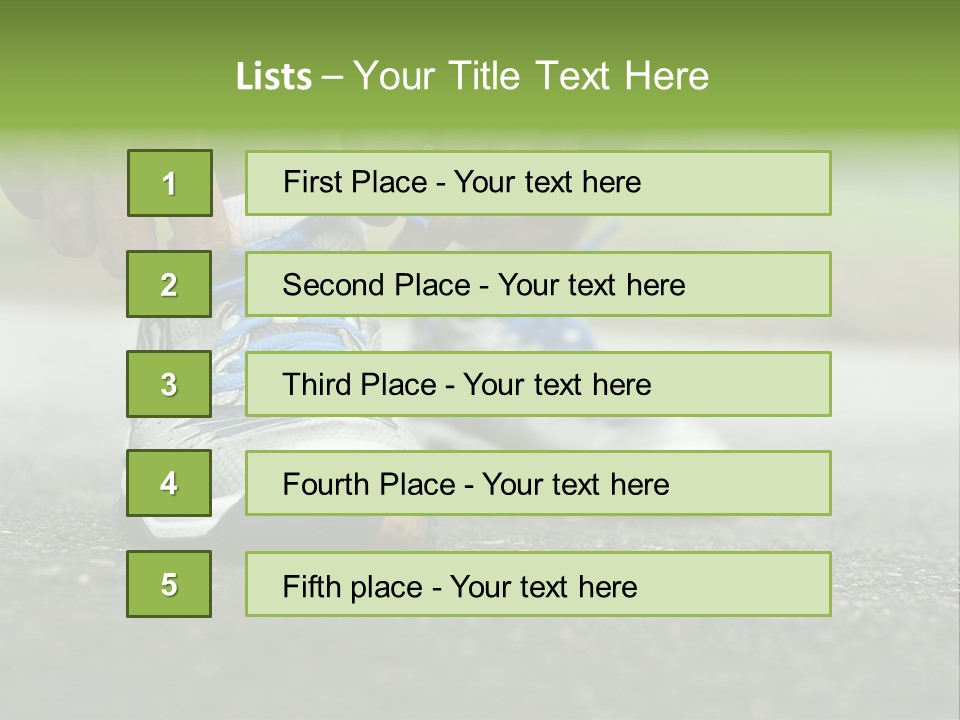 Marathon Human Finger Lace PowerPoint Template