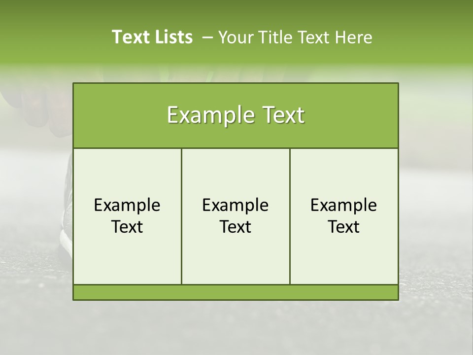 Marathon Human Finger Lace PowerPoint Template
