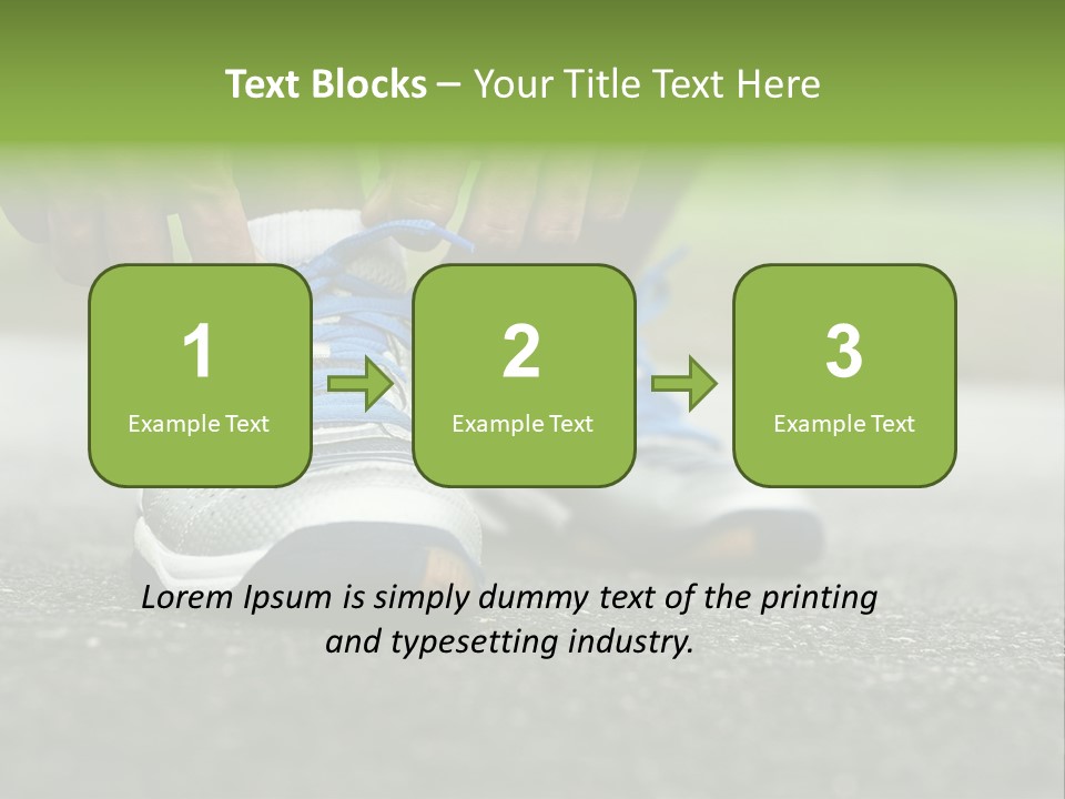 Marathon Human Finger Lace PowerPoint Template