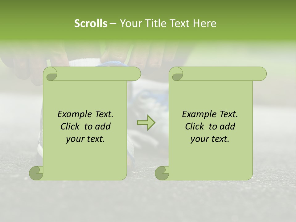 Marathon Human Finger Lace PowerPoint Template