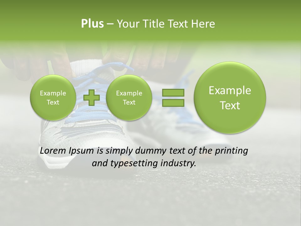 Marathon Human Finger Lace PowerPoint Template