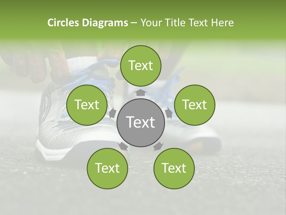 Marathon Human Finger Lace PowerPoint Template