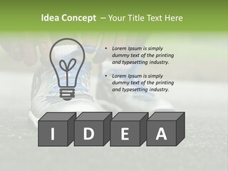 Marathon Human Finger Lace PowerPoint Template