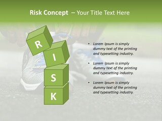 Marathon Human Finger Lace PowerPoint Template