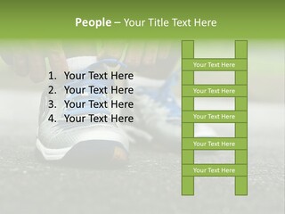 Marathon Human Finger Lace PowerPoint Template