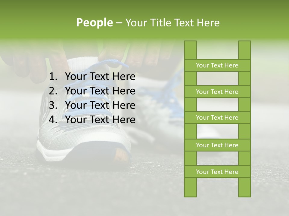 Marathon Human Finger Lace PowerPoint Template